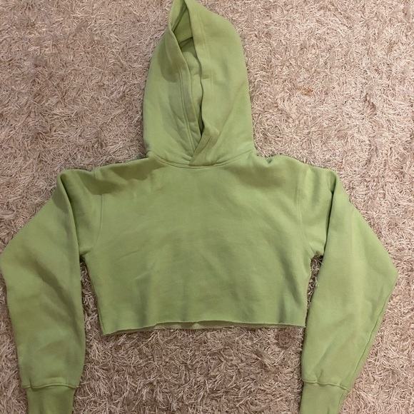 Pastel Green Cropped TNA Hoodie